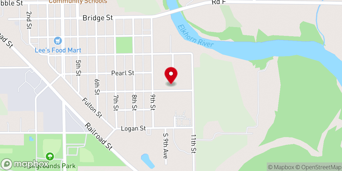 Map showing location of St Lawrence Catholic Church