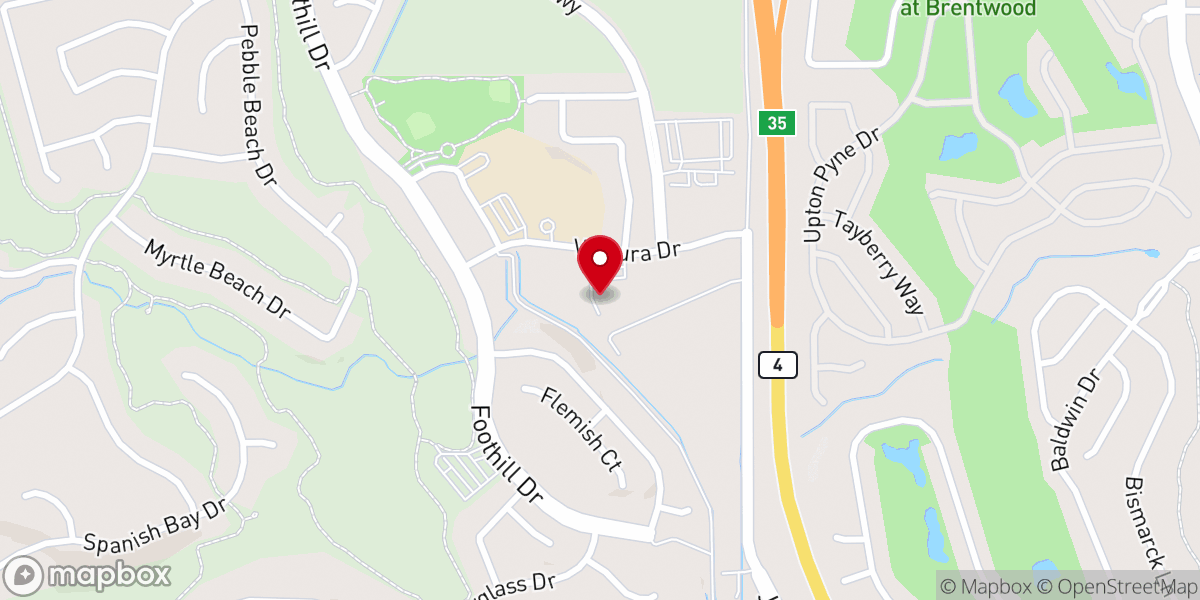 Map showing location of The Bay Church - Brentwood Campus