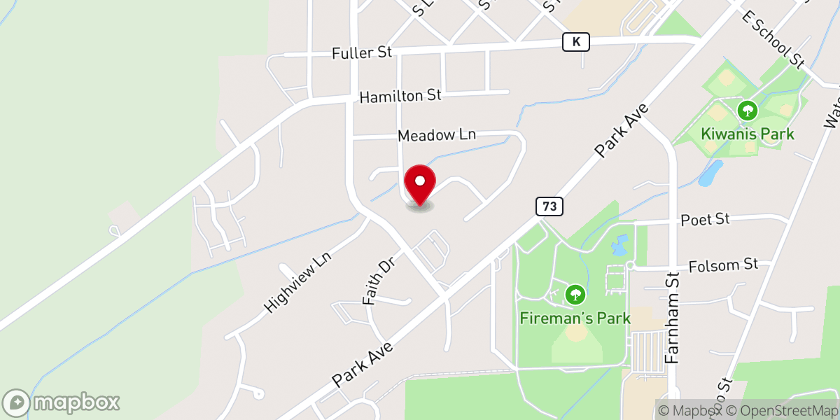 Map showing location of Redbud Players Inc