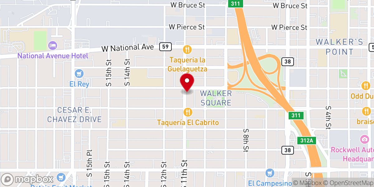 Map showing location of Iglesia Pentecostal