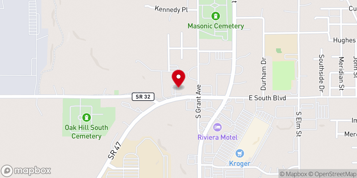 Map showing location of Christ Lutheran Church