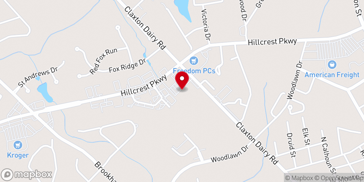 Map showing location of Liberty Church