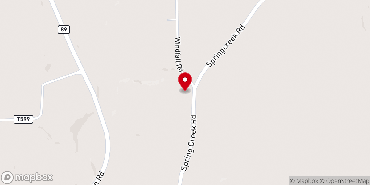 Map showing location of Henderson Church