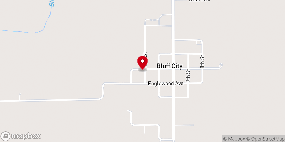 Map showing location of United Methodist Church