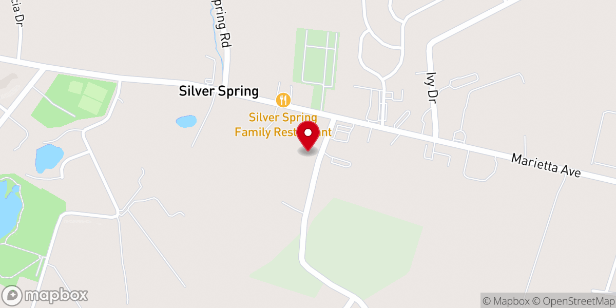 Map showing location of St Mary Coptic Orthodox Church of Lancaster PA