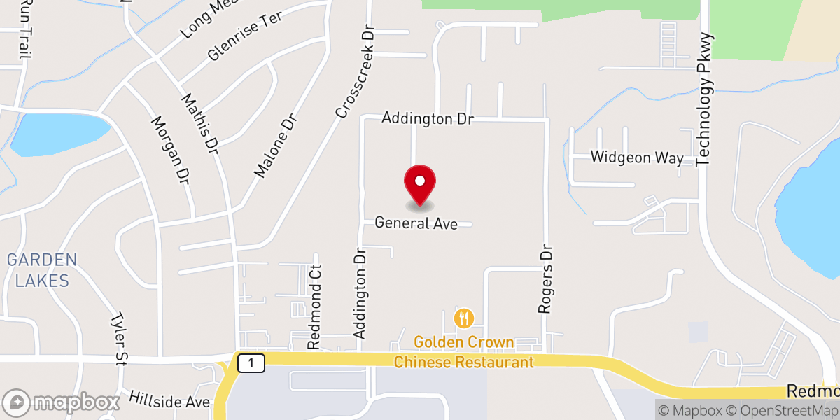 Map showing location of Coosa Valley Praise and Worship Center
