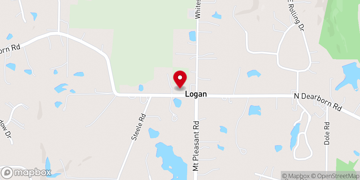 Map showing location of Liberty Temple Ministries
