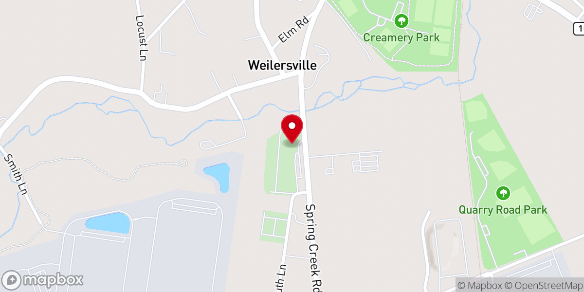 Map showing location of Zion Lehigh Lutheran Church