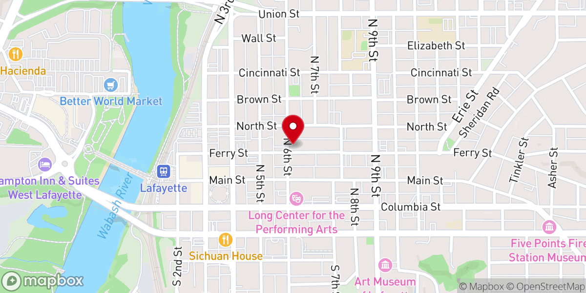 Map showing location of St. John's Episcopal Church
