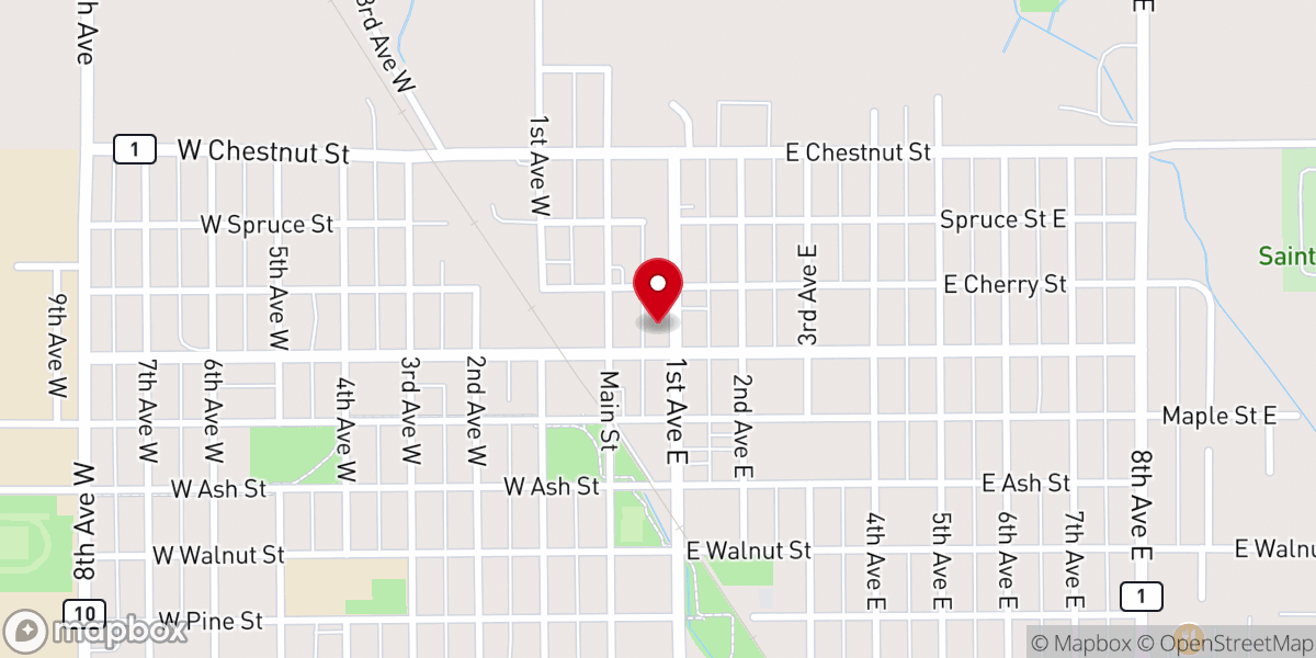 Map showing location of Larry Lundstrom Ministries
