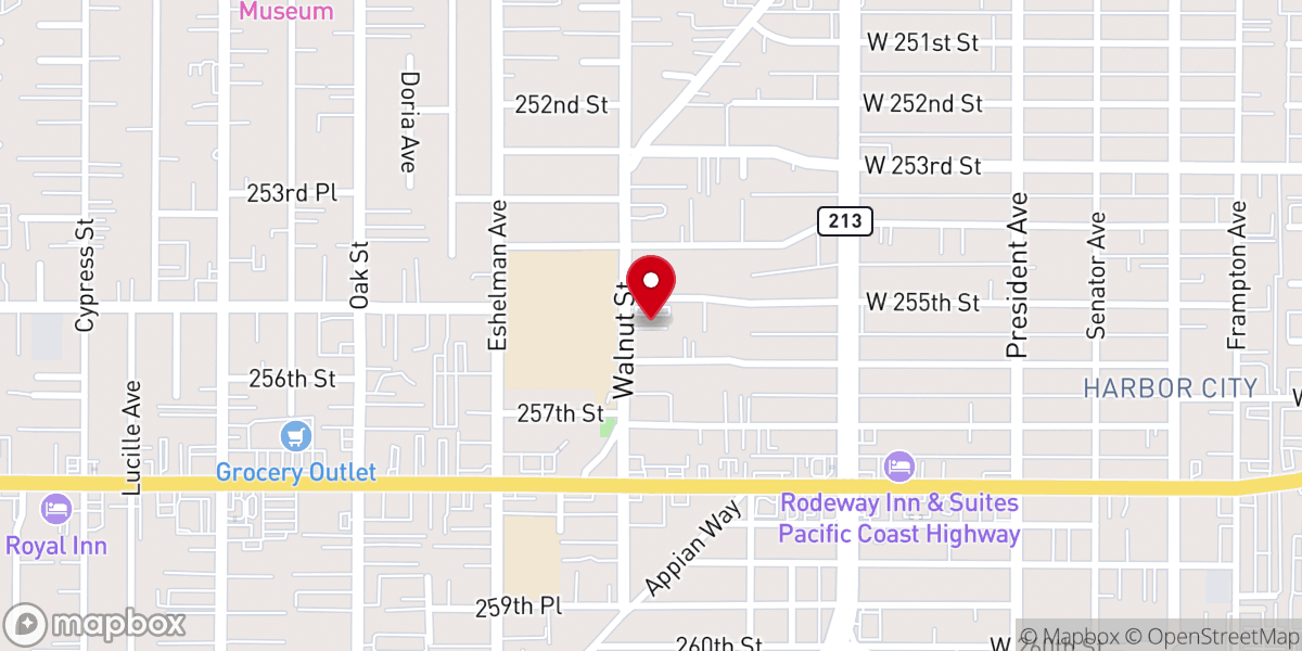 Map showing location of South Bay Evangelical Mission Church