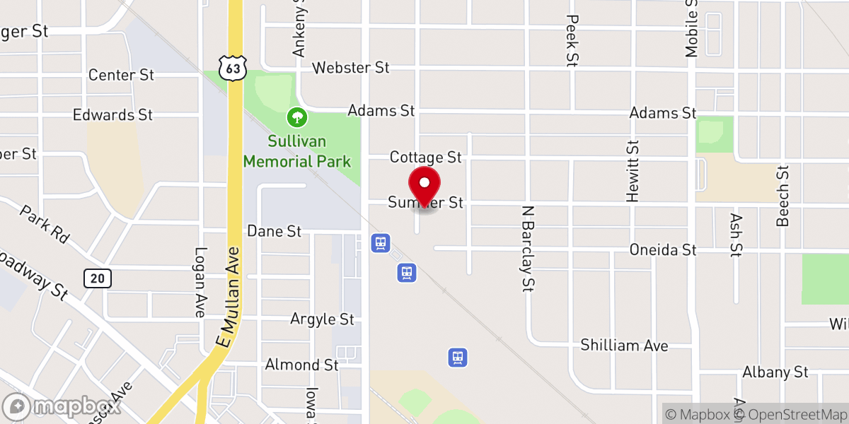 Map showing location of Mount Calvary Missionary Baptist Church