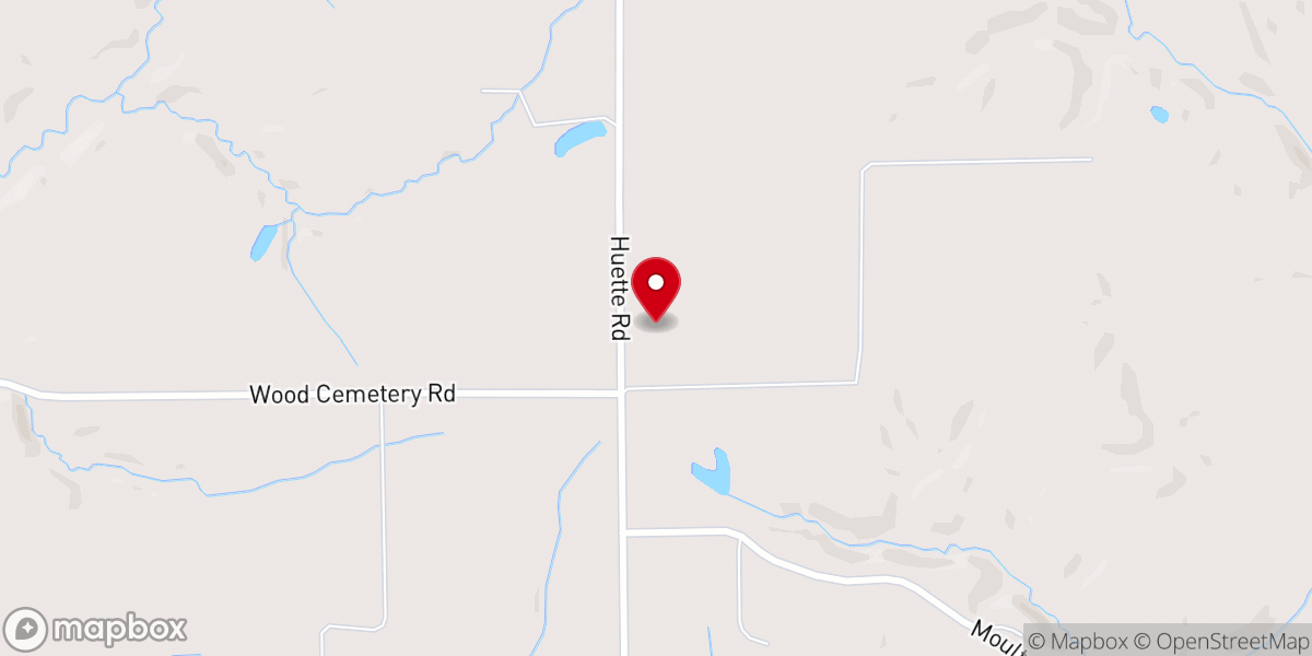 Map showing location of Woodburn Church