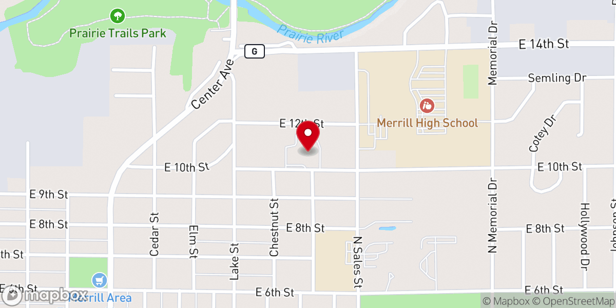 Map showing location of St. Francis Xavier Catholic Church