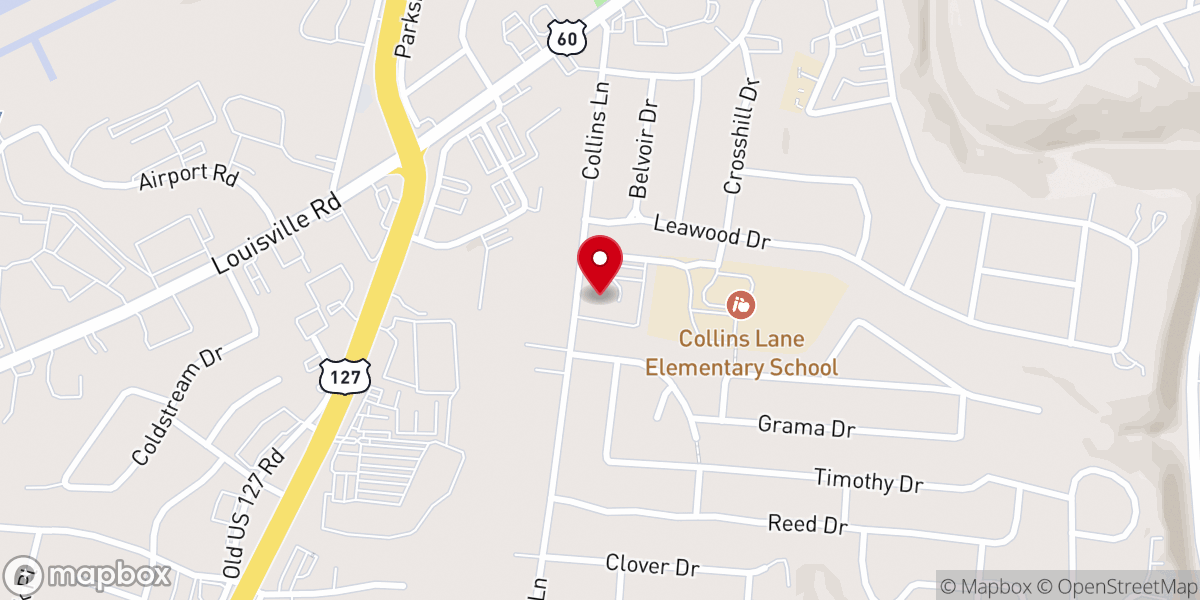 Map showing location of Immanuel Baptist Church