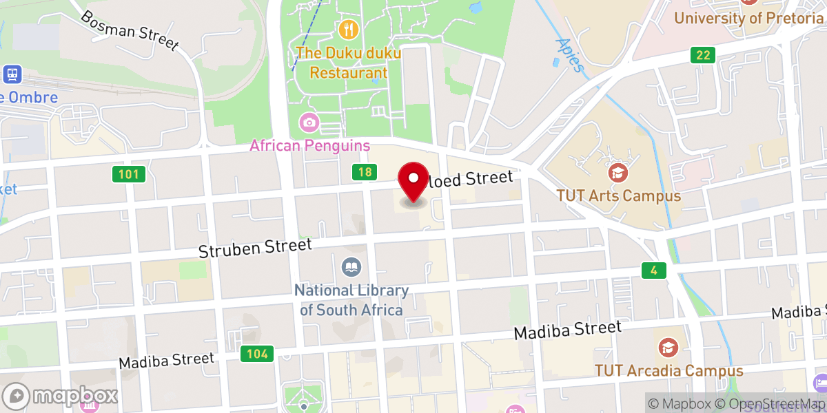 Map showing location of Cwc, Christian Worship Centre Pretoria