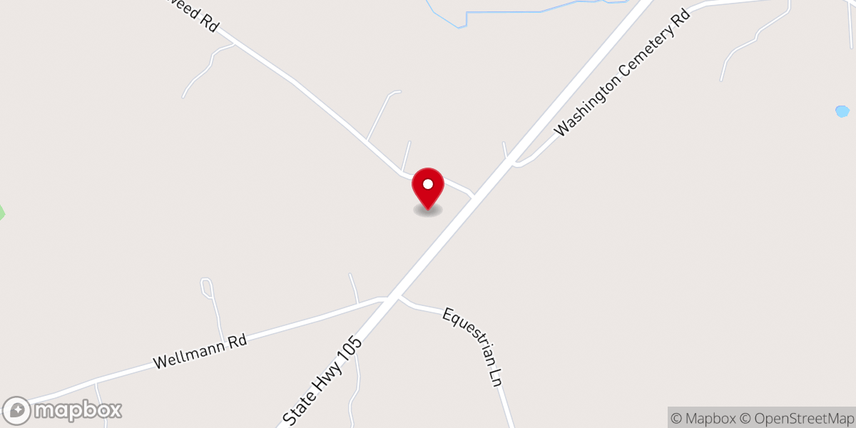 Map showing location of God's Country Cowboy Church