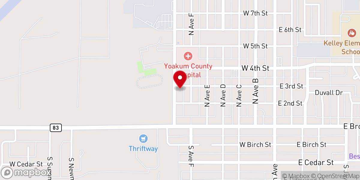 Map showing location of Trinity Baptist Church