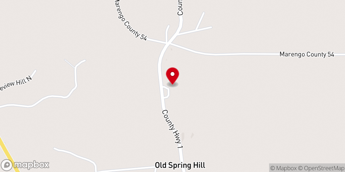 Map showing location of Gilfield Baptist Church