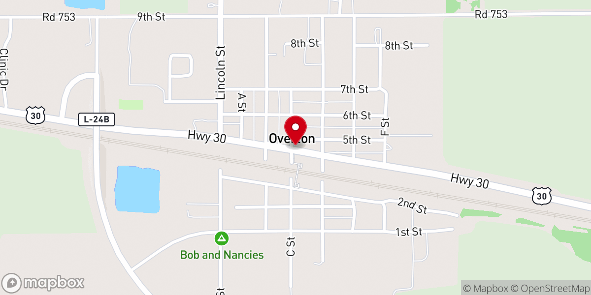 Map showing location of Holy Rosary Church