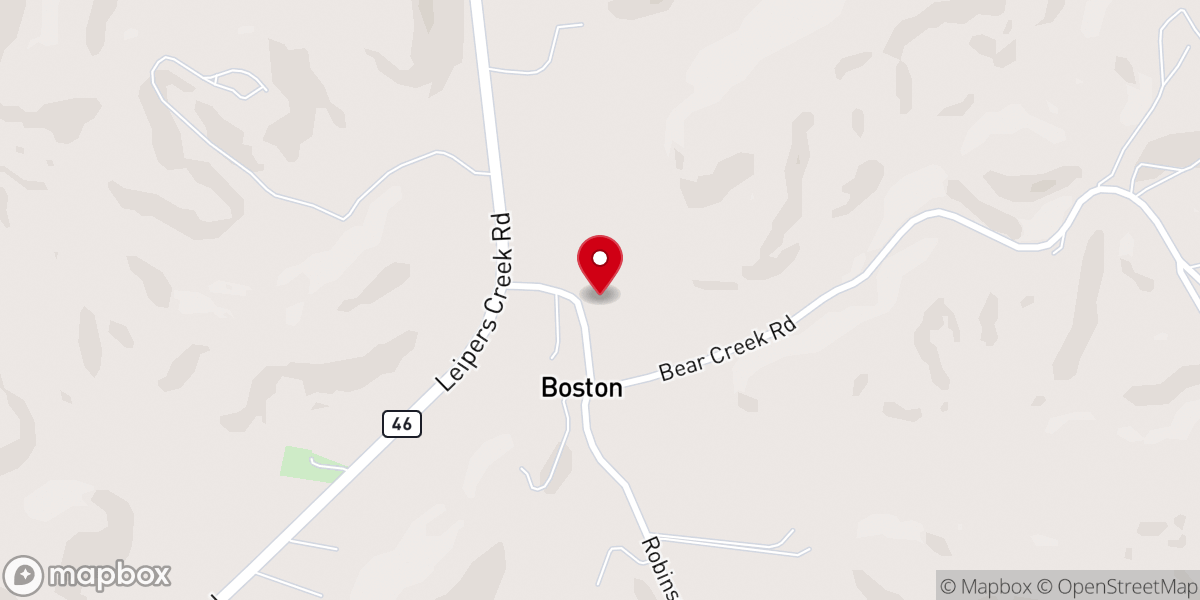 Map showing location of Boston Church of Christ