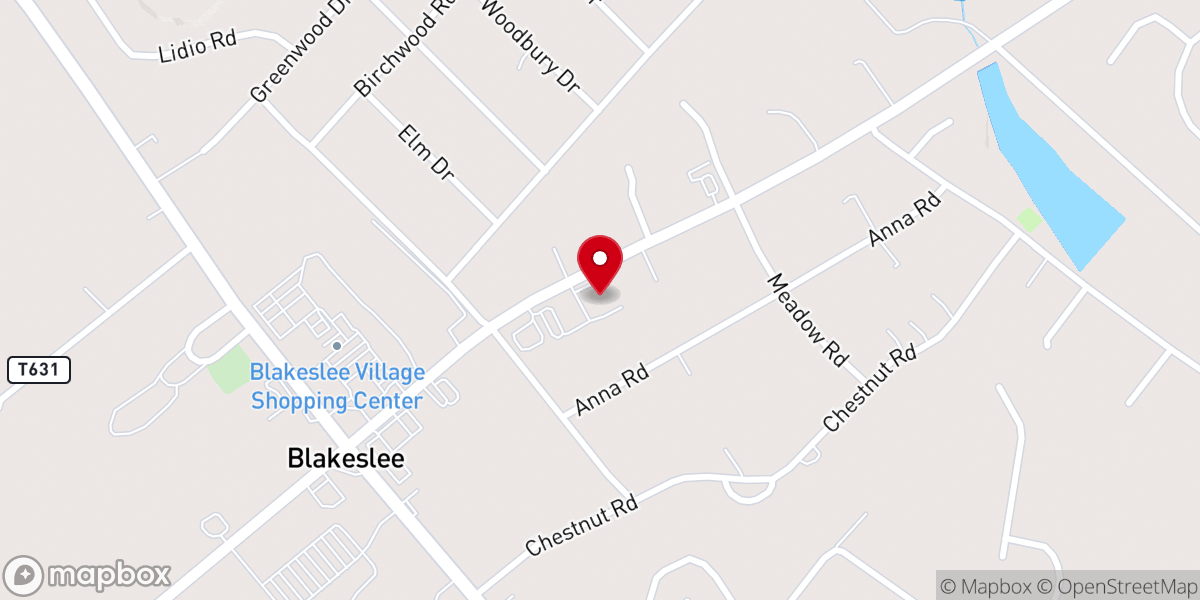 Map showing location of Pocono Lake Bible Church