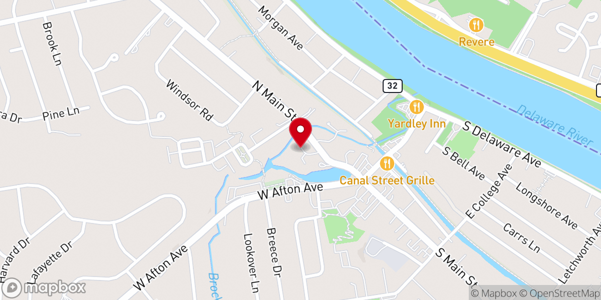 Map showing location of Yardley Friends Meeting