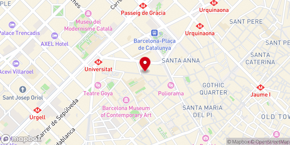 Map showing location of iglesia de panchito barcelona