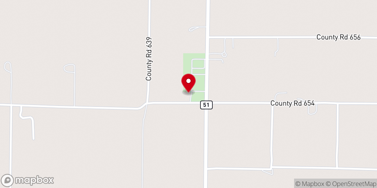 Map showing location of Browns Chapel