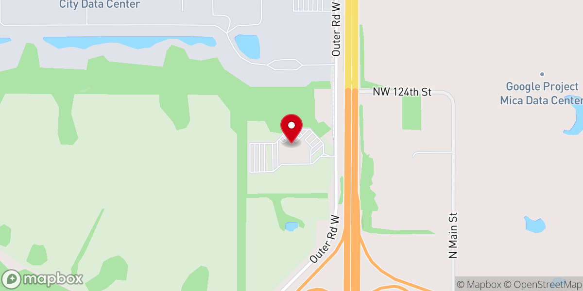 Map showing location of Vineyard Church