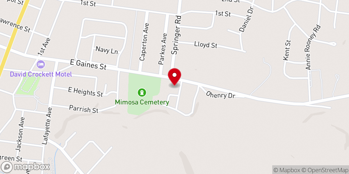 Map showing location of Immanuel Baptist Church