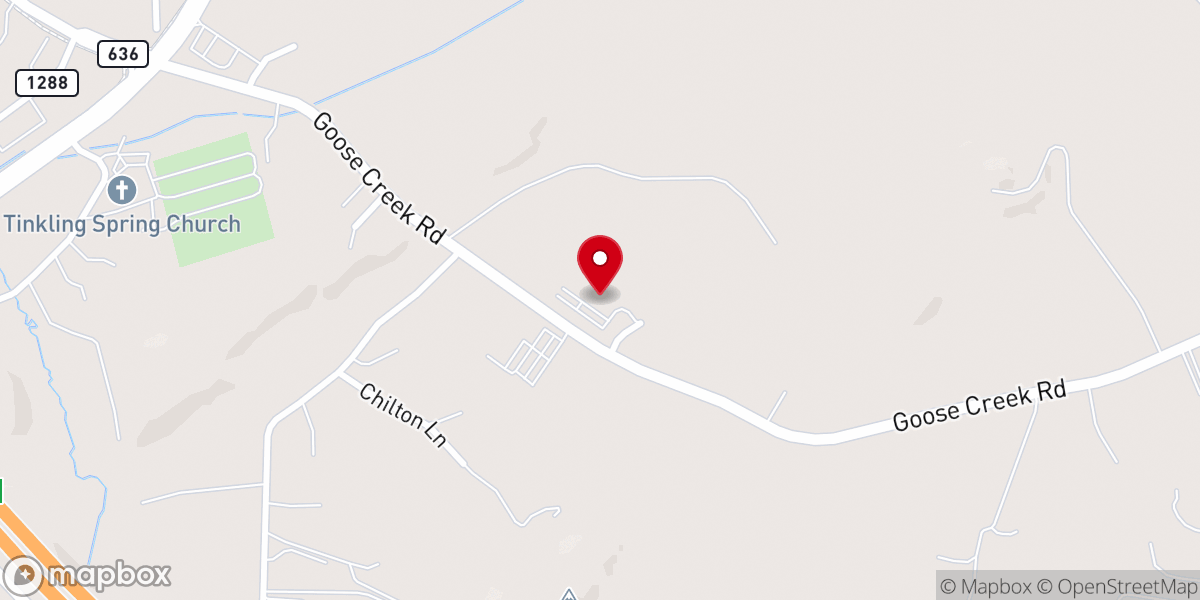 Map showing location of Bethany Lutheran Church
