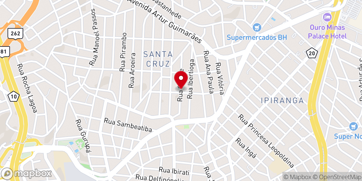 Map showing location of Igreja Pentecostal Manancial Celeste