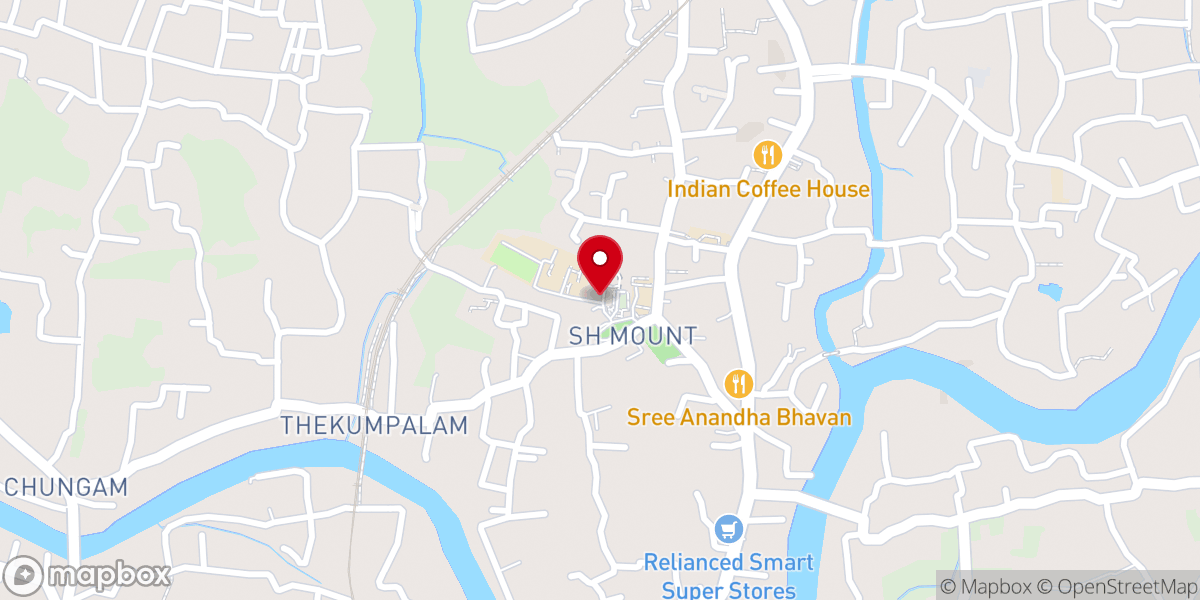 Map showing location of Sacred Heart Mount Monastery Parish Church( സേക്രഡ് ഹാർട്ട് മൗണ്ട് മൊണാസ്റ്ററി പാരിഷ് ചർച്ച് )