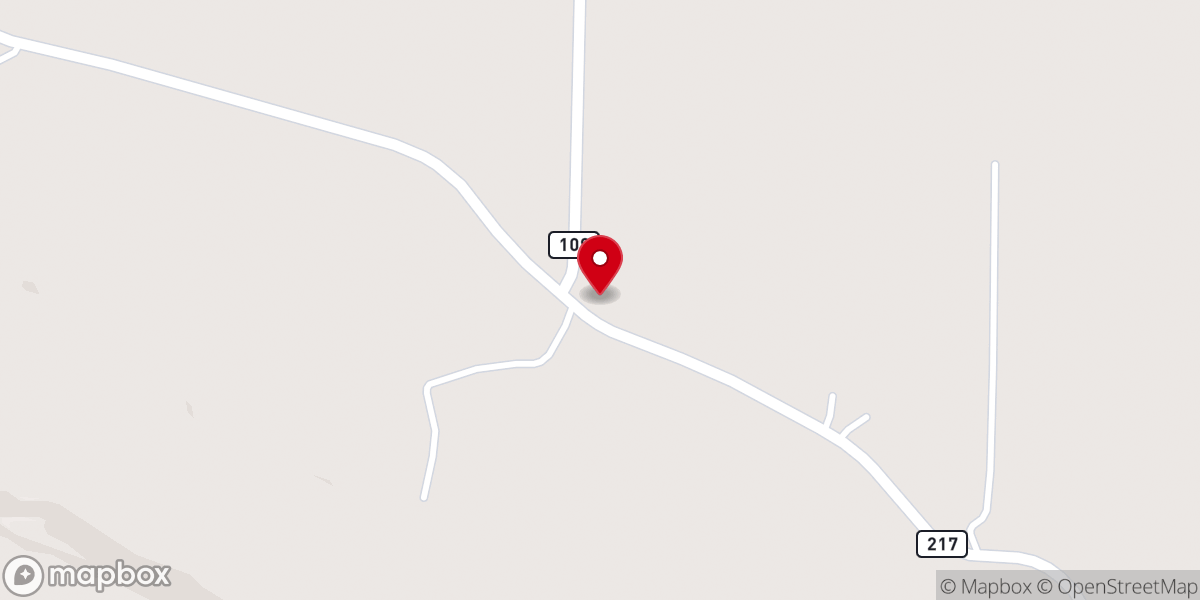 Map showing location of Hilltop Country Church