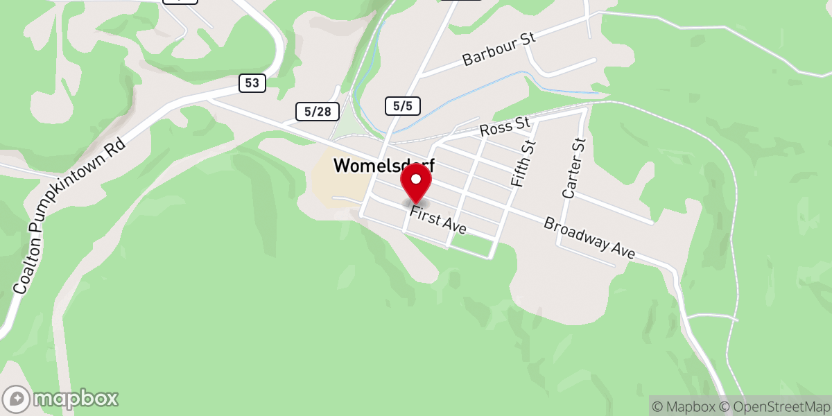 Map showing location of St Patrick's Catholic Church