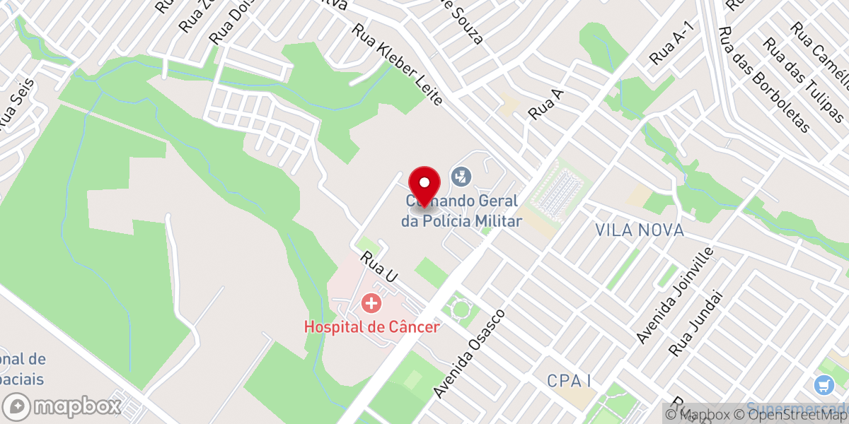 Map showing location of Igreja Presbiteriana de Cuiabá - Novo Templo