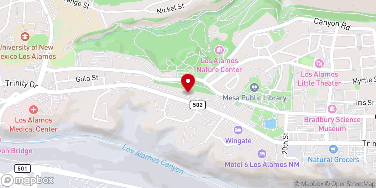 Map showing location of Ponderosa Pines Apartments