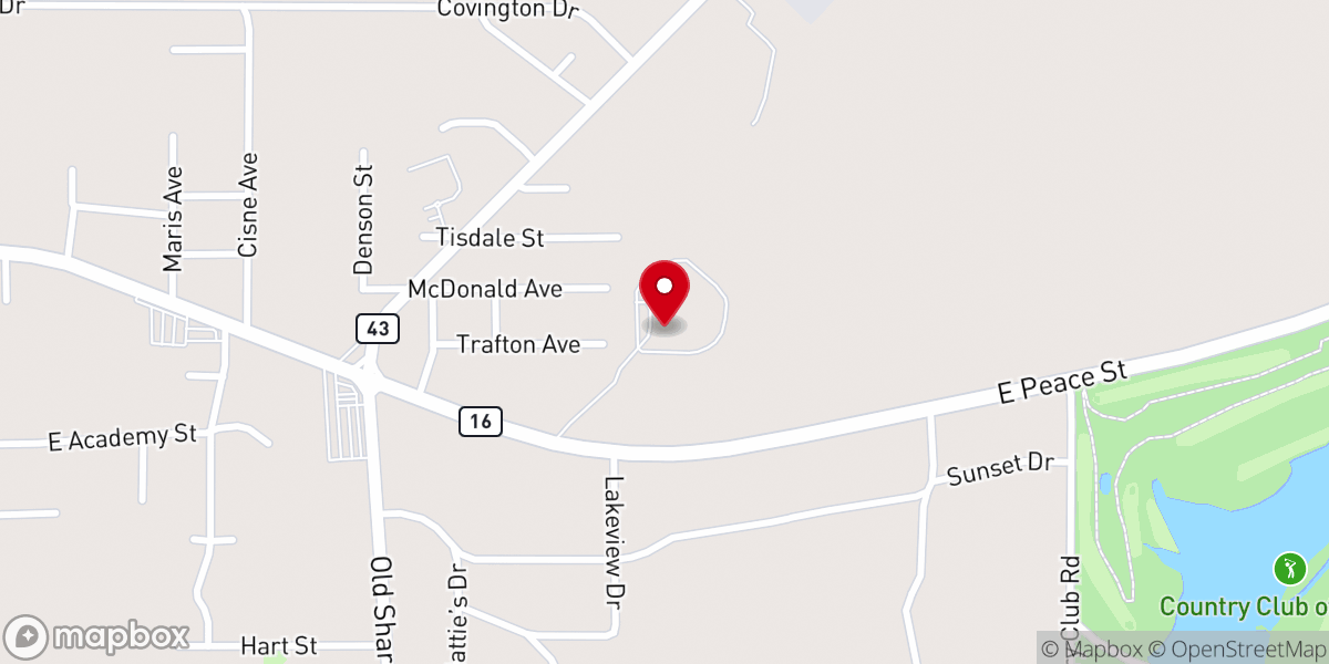 Map showing location of Southern Hills Missionary Baptist