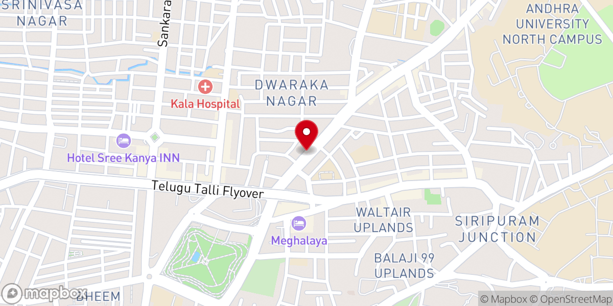 Map showing location of Christ First Church Vizag, New Branch Pas Kiran Abdias