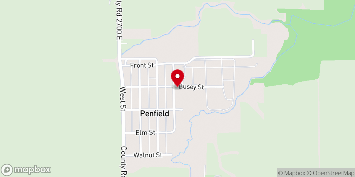 Map showing location of Penfield United Methodist Church