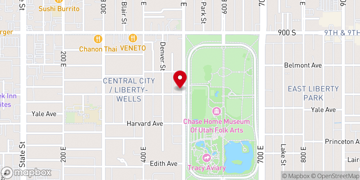 Map showing location of St John's Lutheran Church (LCMS)