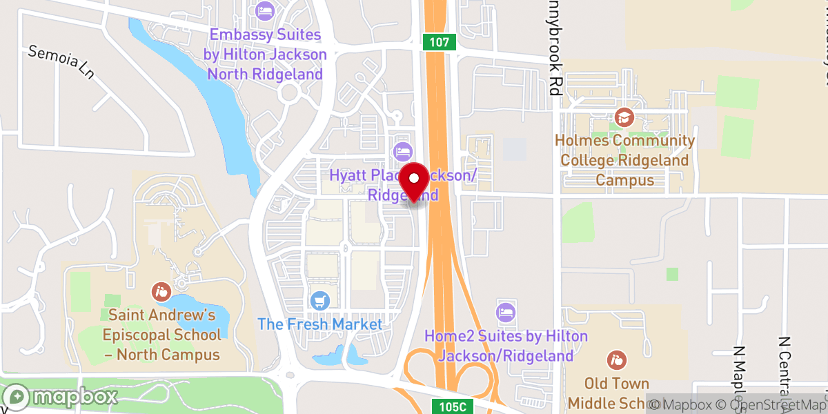 Map showing location of Simon Hill Church