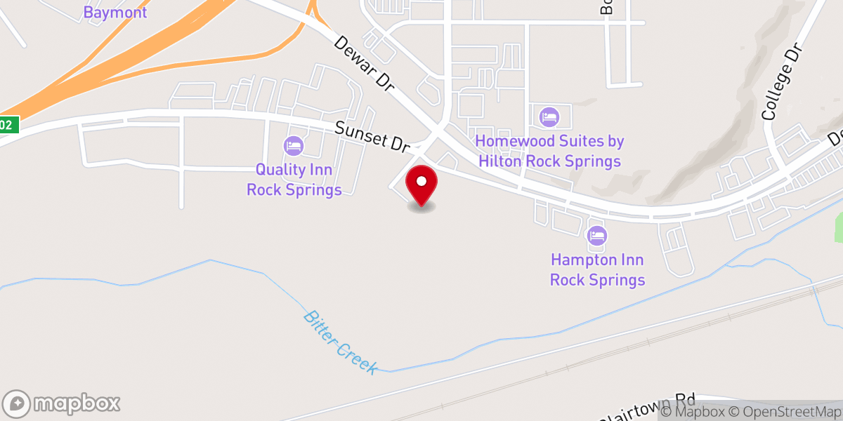 Map showing location of Rock Springs Evangelical Free Church