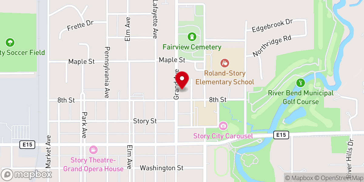 Map showing location of Saint Petri Lutheran Church