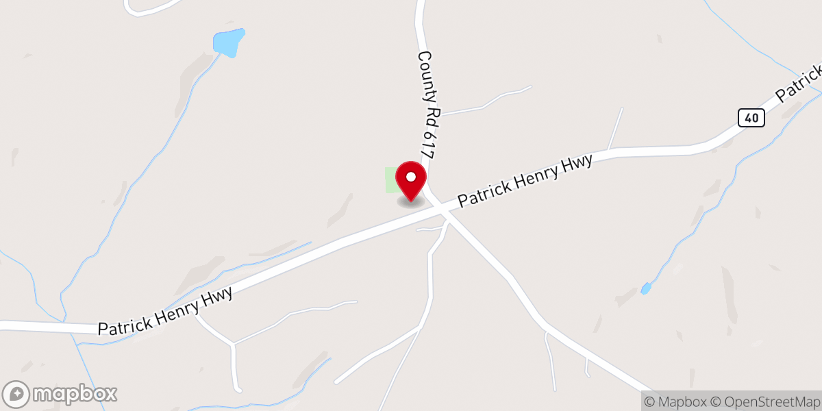 Map showing location of Bethel Baptist Church