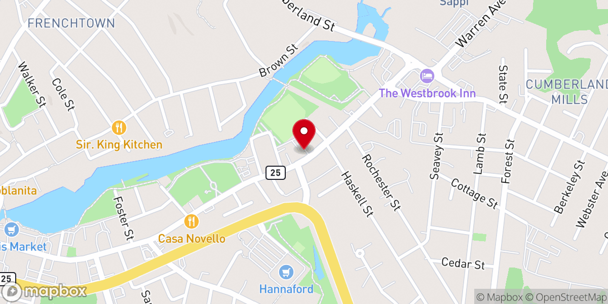 Map showing location of Portland Spiritualist Church