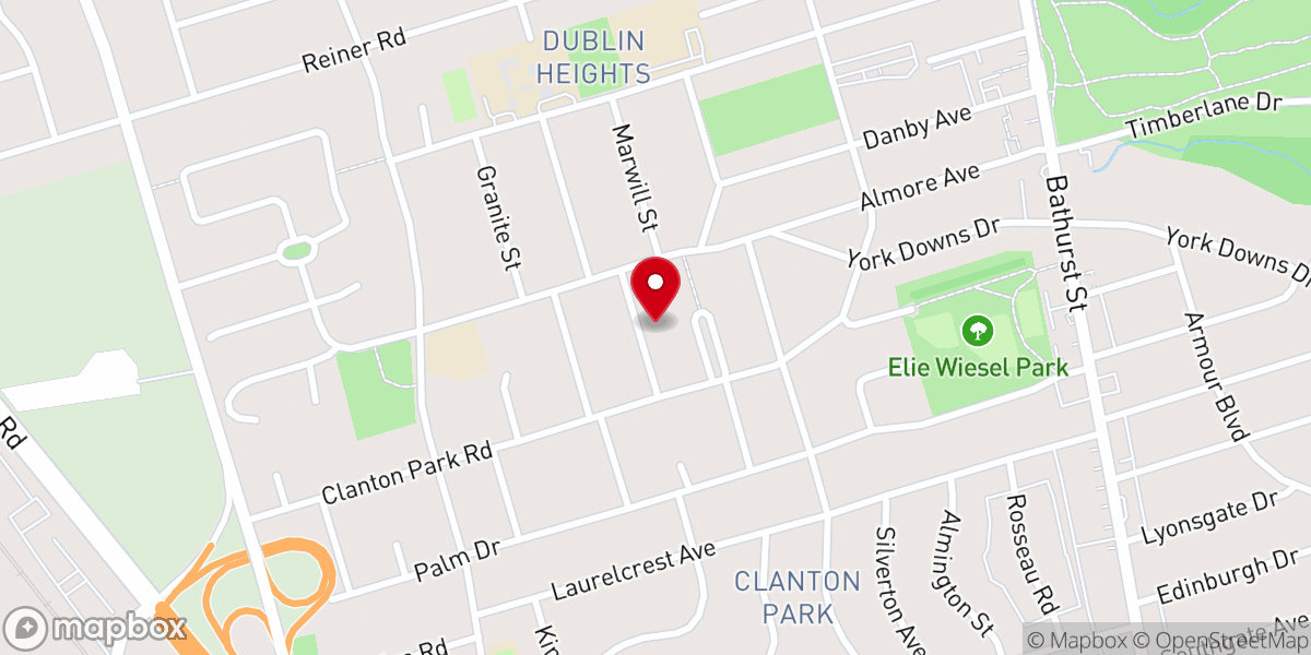 Map showing location of Clanton Park Synagogue