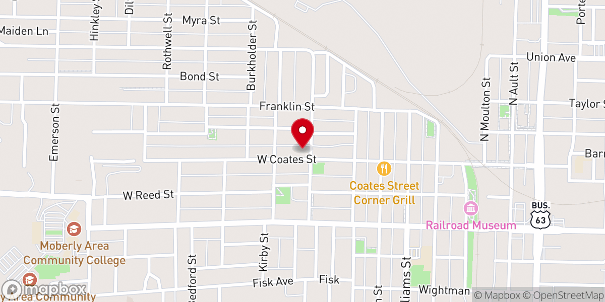 Map showing location of Coates Street Presbyterian Church