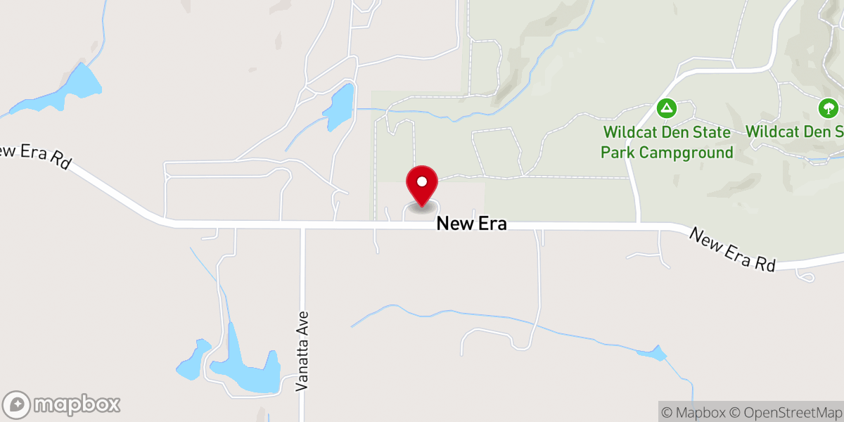 Map showing location of Ziegler Memorial Lutheran Church